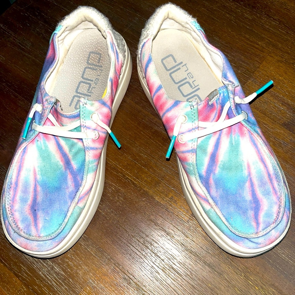 Hey Dudes Candy Tie Dye Size 7 Pre-Owned